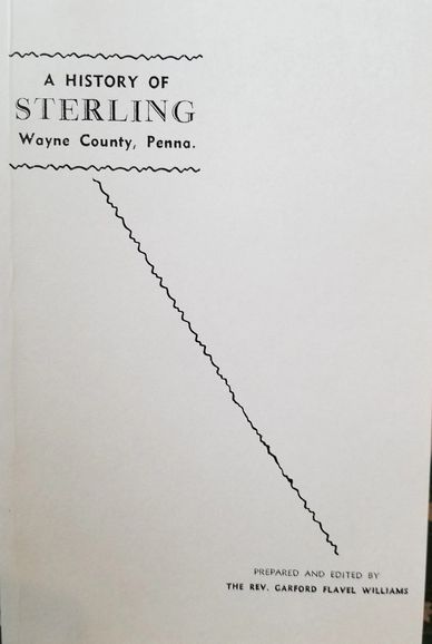 Title page of a book about Sterling, Wayne County, Pennsylvania.