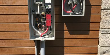 200 amp service with automatic whole home generator backup