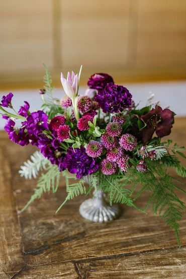 Classic Blooming Compote Floral Arrangement