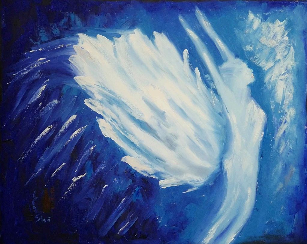Freedom, abstract Angel flying