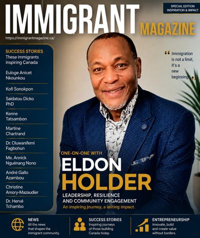 Cover of Immigrant Magazine featuring success stories of inspiring immigrants in Canada.