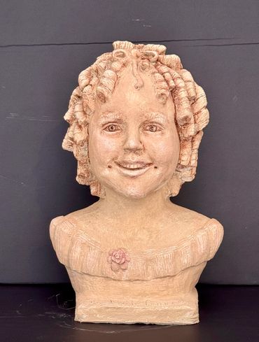"The Little Princess" Portrait in Terracotta with Faux Marble Patina
Artist: Dana McCullough