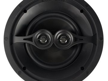  Polk Audio 80F/X-RT In-Ceiling 2-Way Round Surround Speakers -  8 Woofer, Dual 3/4 Tweeters, 100 Watts, Paintable Sheer Grille