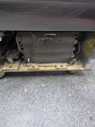 completely clogged condensing coil.