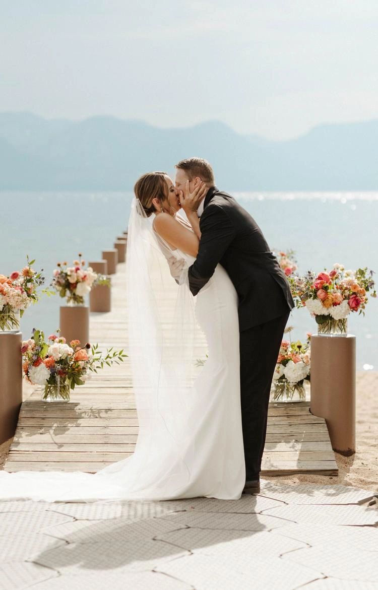 Lake Tahoe 4-H Camp private beach wedding.