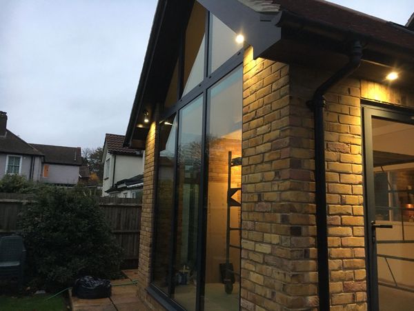 Modern house with new lighting system