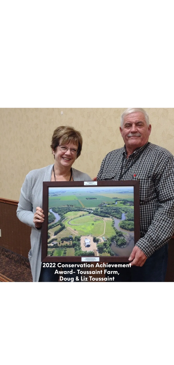2022 Conservation Achievement Award Winners Doug & Liz Toussaint of Toussaint Farms.