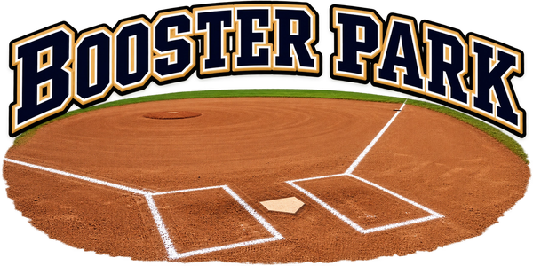 Baseball field with 'Booster Park' text.