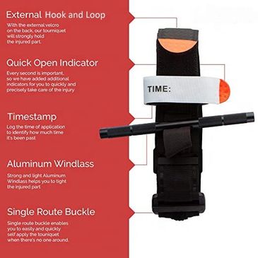 Tourniquets with Aluminum Windlass - Combat Application Tourniquet 