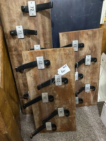 Reclaimed school hooks. Various sizes. Prices start from £40