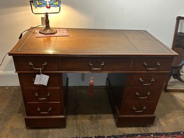 19th Century Mahogany Pedestal Desk. Circa: 1860. £1275