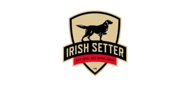 Irish Setter logo with dog silhouette.