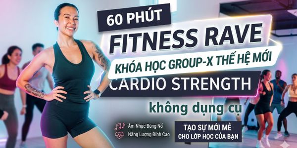 Fitness Rave 60-minute group cardio strength class without equipment.