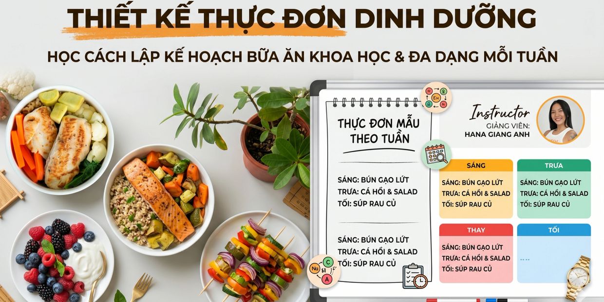 Thiết kế thực đơn dinh dưỡng đa dạng với hướng dẫn từ chuyên gia.