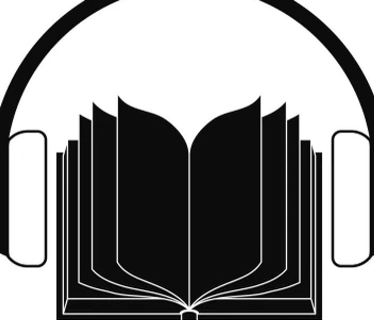 Audio headset over books 