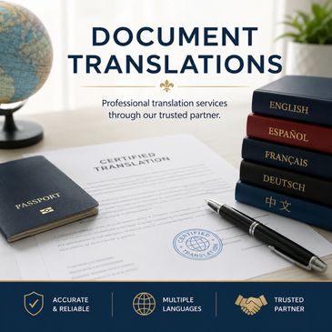 Professional document translation services with trusted partners.