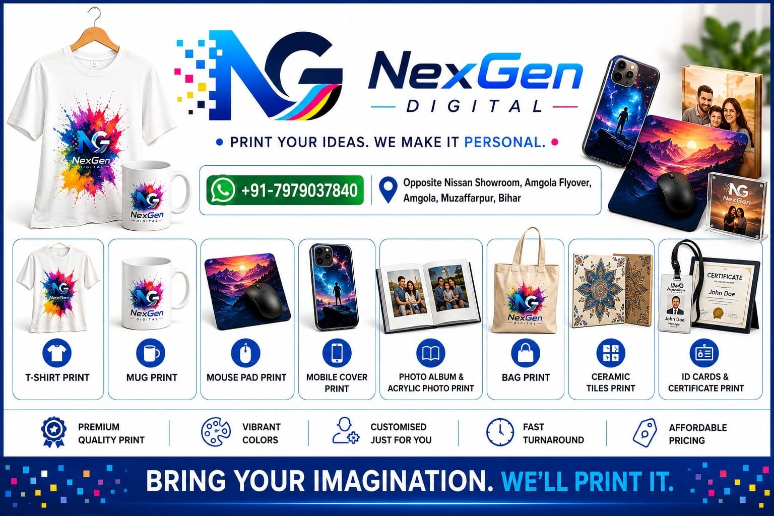 NexGen Digital printing services for personalized gifts and products.