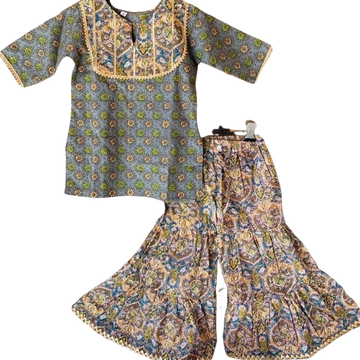 Cotton sharara Set