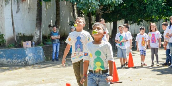 playing a game at Big Friend/Little Friend program