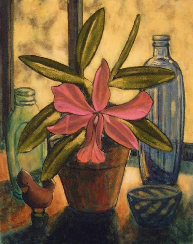 Orchid On The Window Sill