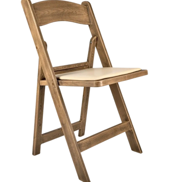 wood padded folding chair