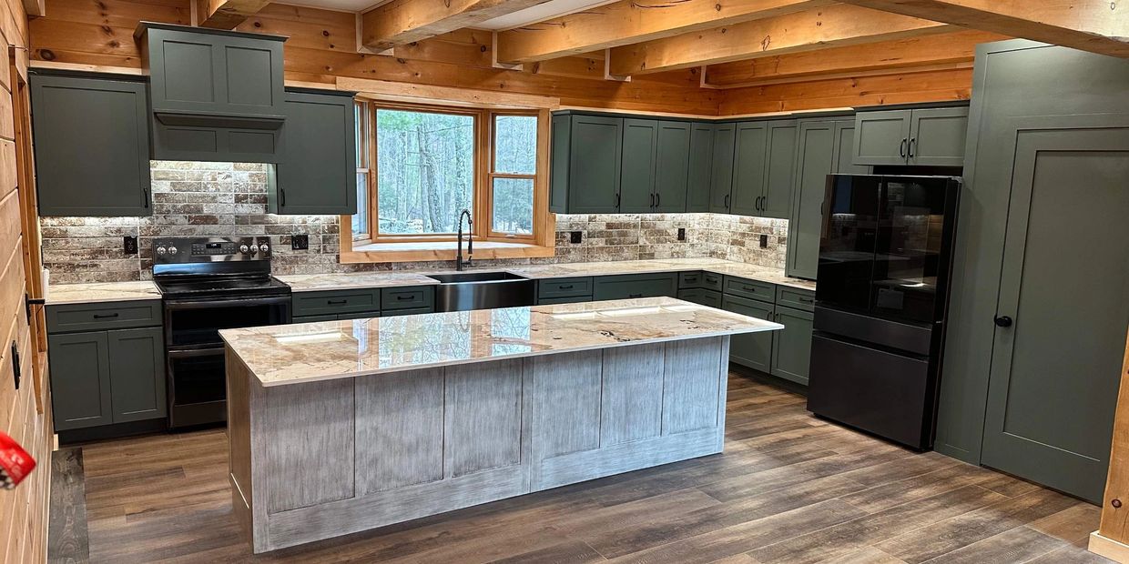 Cabinets, Kitchen, Island, Granit, Flooring 