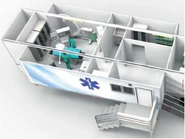 Mobile medical unit interior layout.