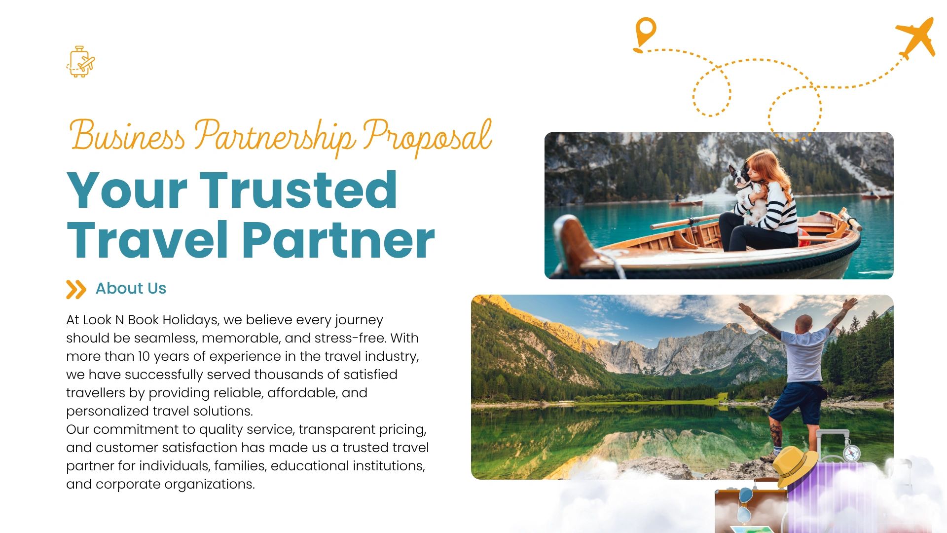 Business partnership proposal for a trusted travel company.