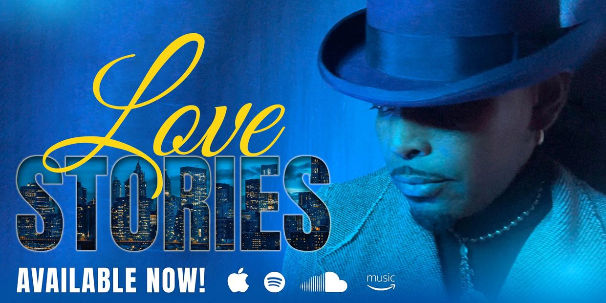 Promotional image for 'Love Stories' music album.