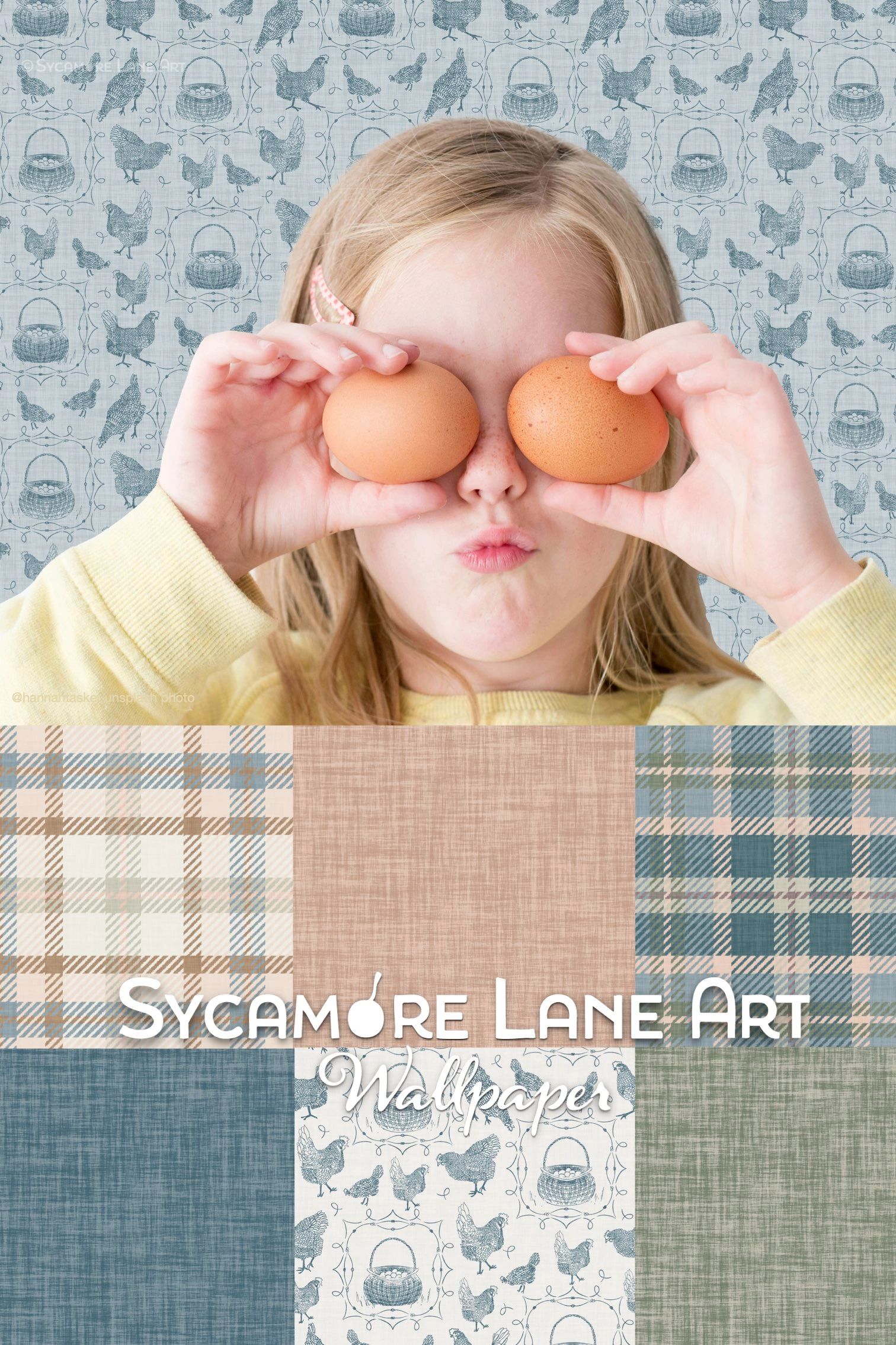Favorite wallpapers, fabrics, and home decor from Sycamore Lane Art