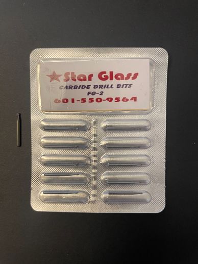 Pack of carbide drill bits by Star Glass.