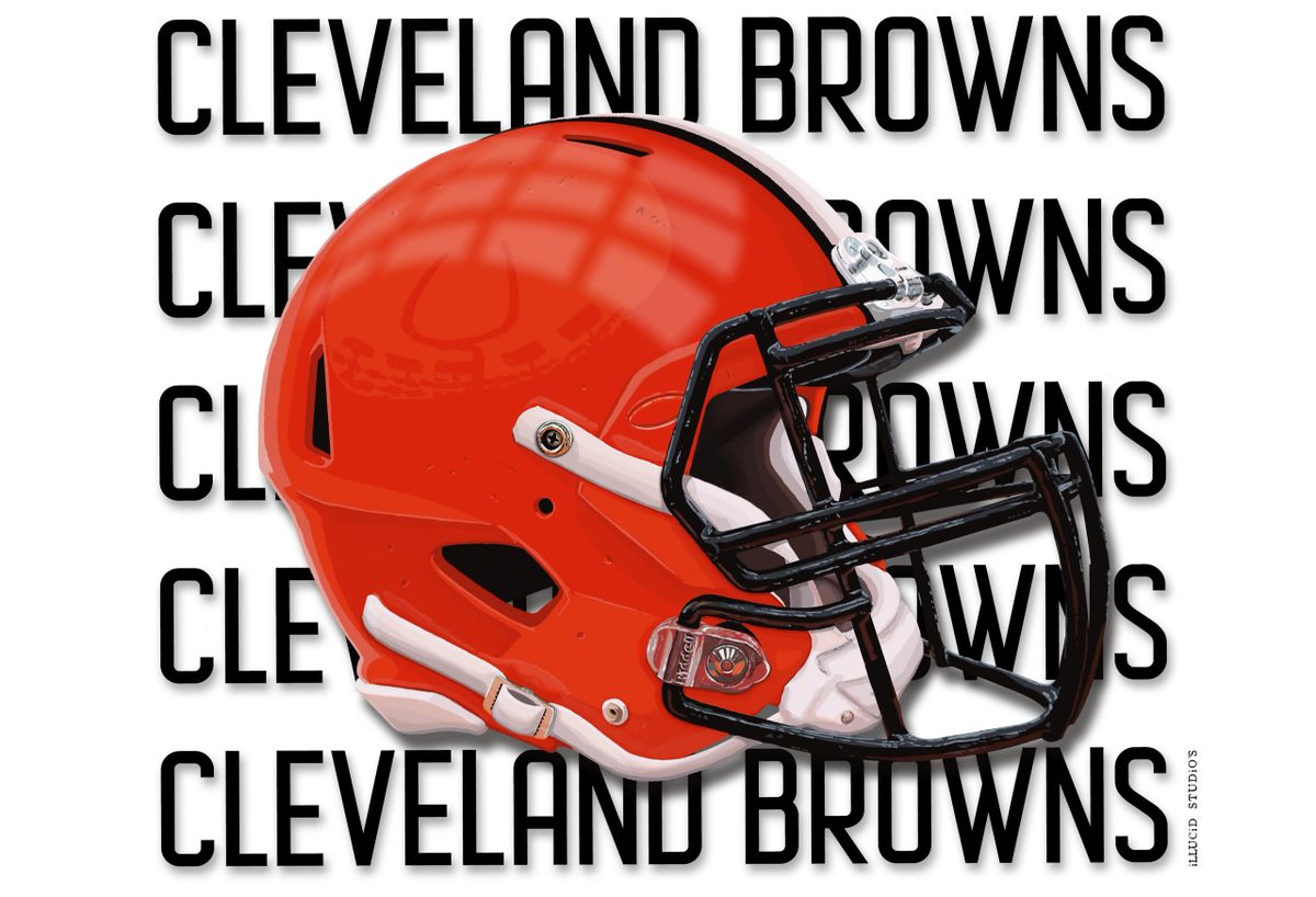 Shop Trends NFL Cleveland Browns - Neon Helmet 2023 Poster