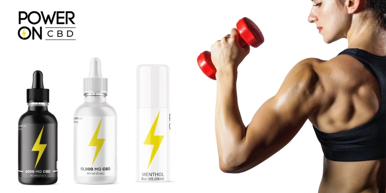 A strong woman working out and product photos