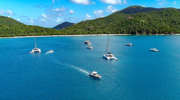 8 Seas the Day Charters USVI vessels at Francis Bay on St. John USVI