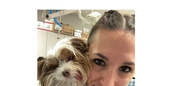 During the visit to the vet he made a friend
