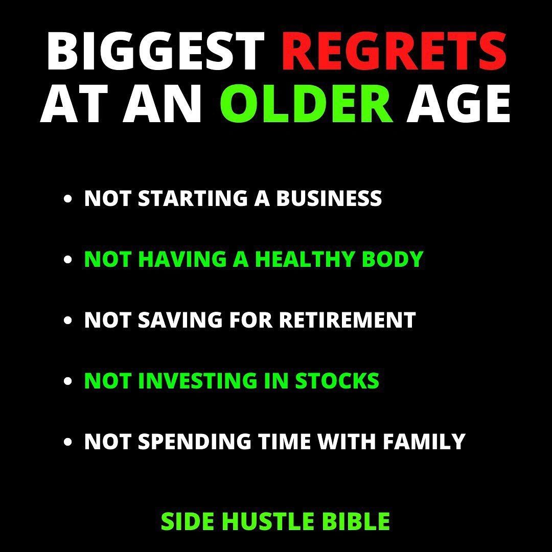 Biggest Regrets At An Older Age