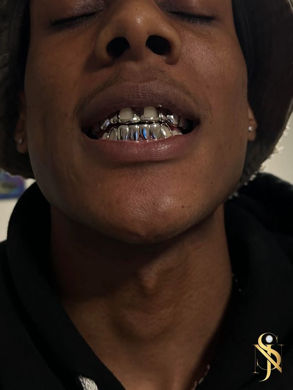 10KT White Gold 6x6 Custom Grillz