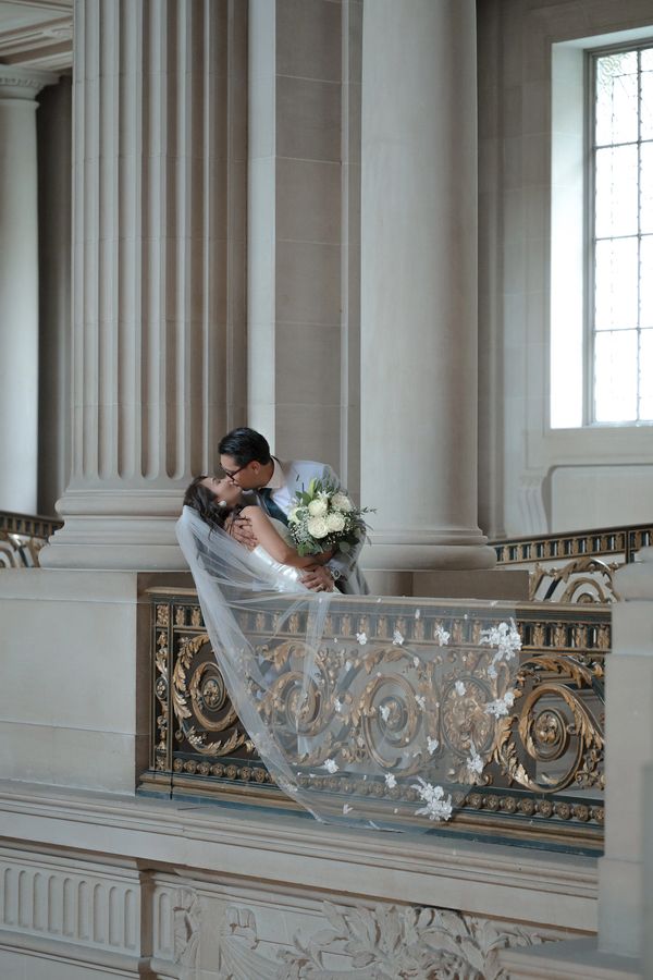 Intimate City Hall wedding in San Francisco, California. Elopement photographer.