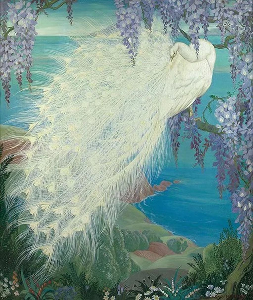 Peacock in Full Bloom-Animal Original Painting