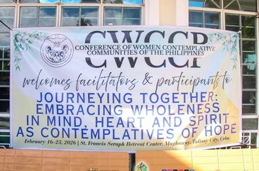 Banner for CWC Philippines event on contemplative journeying and wholeness.