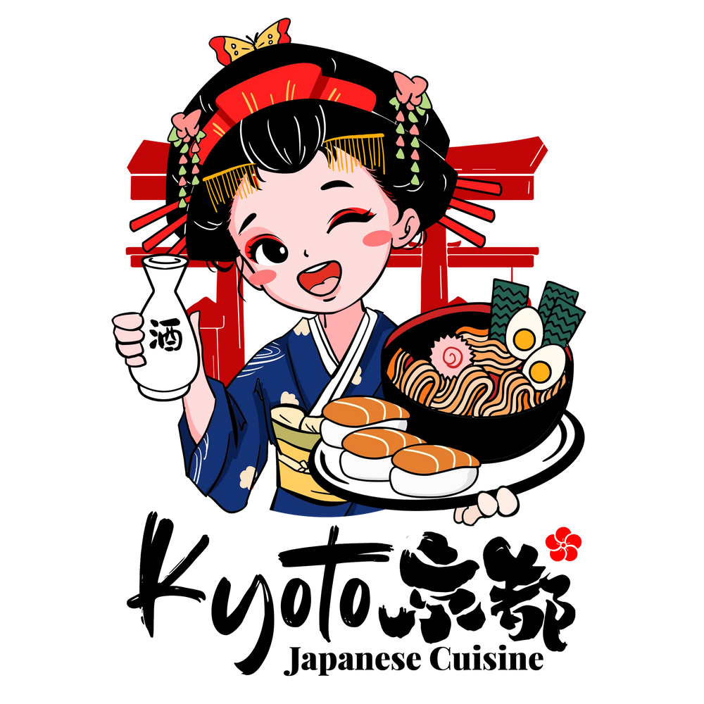 Japanese girl welcoming guests