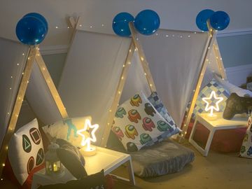 Gaming, gaming party, gaming teepees,
Gaming birthday, teepee tents 