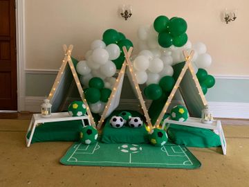 Football theme teepees, birthday sleepover, mini tents, indoor teepee tents, kids little tents, 