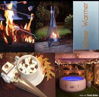 Winter Warmer! This is the most gorgeous hot tub hire package- with a toasty log burner and logs included, giant marshmallows and yummy hot chocolate cones! 