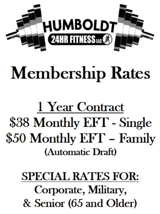 Membership Rates for 1 Year Contract and specials