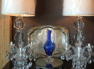 Very Nice crystal candelabra table lamps - at Fowler-Lighting.com