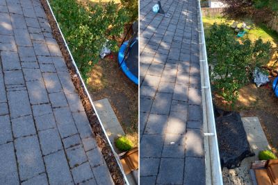 Gutter cleaning- Before and After photos - Victoria - Victor Street