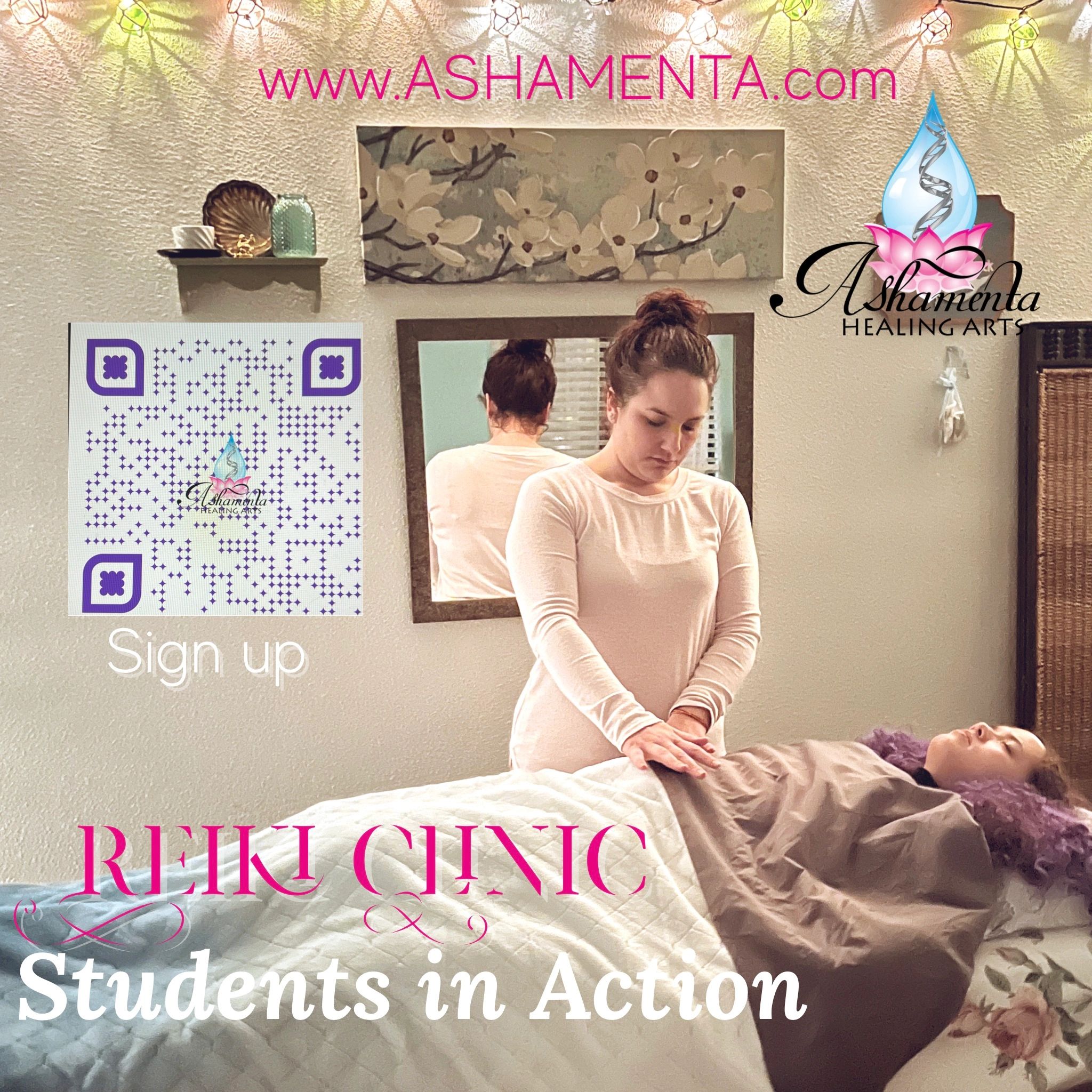 Reiki clinic at Ashamenta healing arts. Boise Idaho.  Our hands on training leads to success!