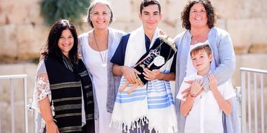 Cindy Roth Bar Mitzvah destination service with Torah 