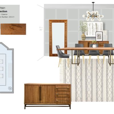 residential dining room interior design mood board by alicia schopp at design by dubois in Atlanta
